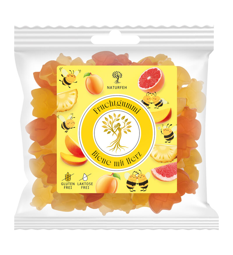 Naturfeh Fruchtgummi Biene mit Herz