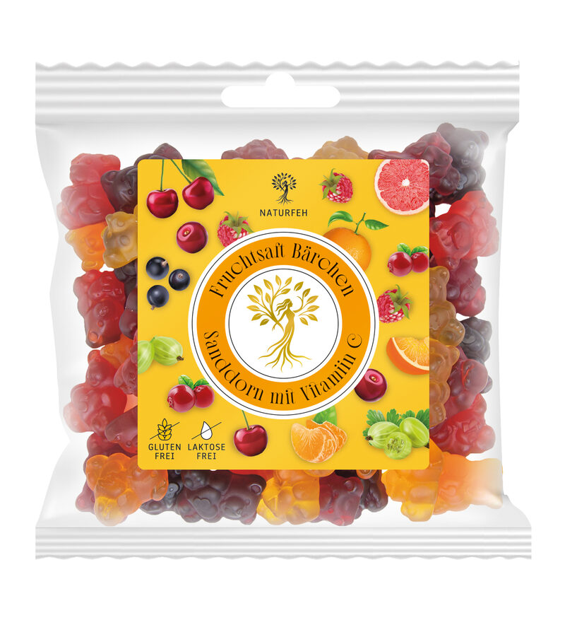 Naturfeh Sanddorn-Fruchtsaftbären