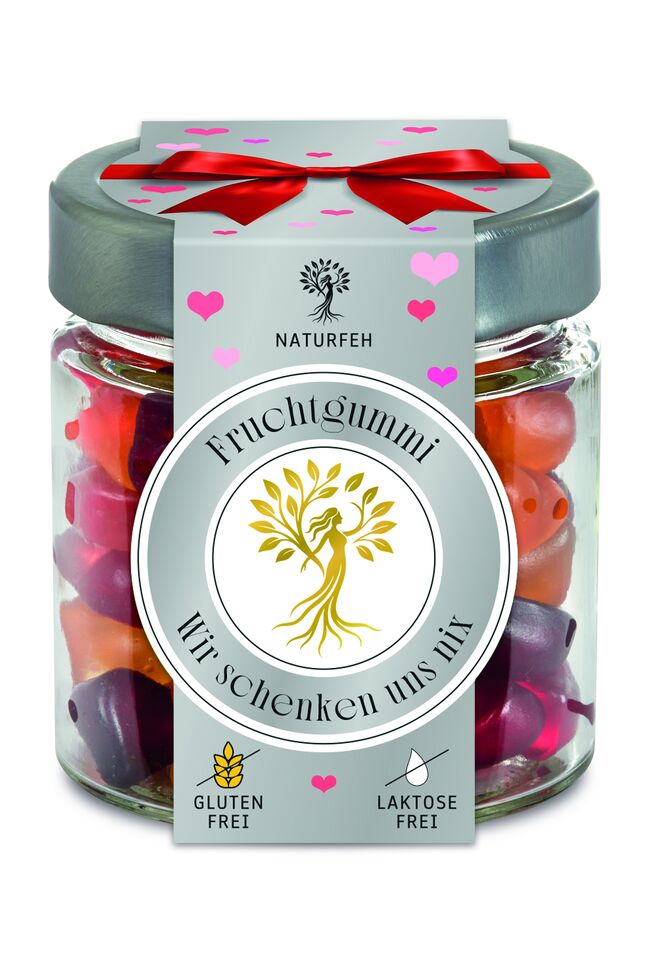 Naturfeh Geschenkglas Wir schenken uns nix